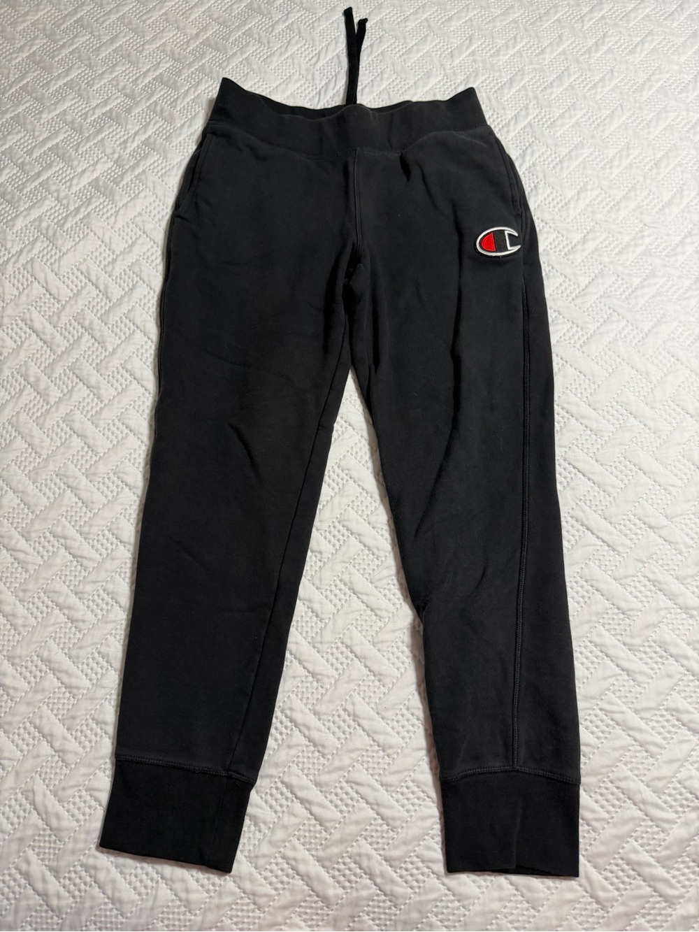 Champion Men Small Black Athletic Sporty Jogger Sweatpants